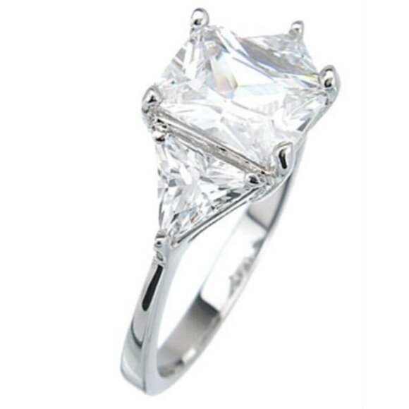 Womens 2.0 Ct Cubic Zirconia 925 Sterling Silver Ring Size 9.25 - Picture 2 of 3